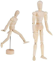 Maniquí de madera de artista para dibujar dibujar figura de dibujo modelo de ayuda humana figura artista dibujar pintura modelo maniquí articulado muñeca, 5 pulgadas, color madera - Arteztik
