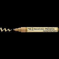 Uchida of America 350-CGLD DecoColor Premium - Bolígrafo de punta biselada (3 unidades), color dorado - Arteztik
