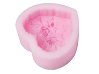 Silicona Jabón Art Clay Craft Molde forma de corazón delicado patrón floral - Arteztik
