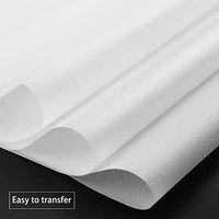 100 unidades de papel de transferencia de carbono con 5 unidades de herramientas para repujado de 11.7 x 8.3 pulgadas, papel de copia para trazar patrón en papel de madera, tela de lona (blanco) - Arteztik

