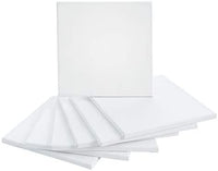 Value Pack Stretched Canvas for Painting, 12 x 12, 7 Pack | Bulk Value Pack Plain White Square Canvas Boards | Triple Acrylic Gesso Primed | Art Supplies for Acrylics, Oil Painting - Arteztik
