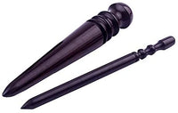 BESTCYC - Juego de 2 herramientas de madera de ébano negro para pulir cuero, madera maciza - Arteztik
