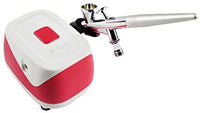 HUBEST - Kit de compresor de aerógrafo multiusos con 3 aerógrafos de 0.012 in, 0.014 in, 0.031 in, acoplador rápido, manguera de aire, soporte - Arteztik
