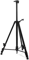 VViViD Caballete de aluminio plateado de 66 pulgadas de alto, ajustable, ligero, incluye funda de transporte de nailon negro - Arteztik
