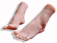 Maniquí de silicona para pies, talla de la vida, modelo de exhibición de piernas femeninas para dibujo, para práctica de uñas, joyas, sandalias, calcetines de zapatos (individual) - Arteztik
