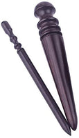 BESTCYC - Juego de 2 herramientas de madera de ébano negro para pulir cuero, madera maciza - Arteztik
