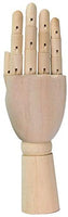 HSOMiD - Figura de mano de madera flexible para hombre, modelo de mano derecha, modelo de mano derecha, para dibujo de dibujo, pintura en casa, oficina, escritorio (12.0 in) - Arteztik

