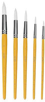 HIMI—Gouache/Watercolor Juego de 5 pinceles para pintura acrílica de acuarela para rostro y cuerpo Gouache, bonito regalo para aficionados, niños y adultos (amarillo, pincel de acuarela) - Arteztik
