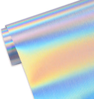 TECKWRAP Vinilo brillante holográfico de arcoíris y oro rosa cromado, 1 pies x 5 pies - Arteztik
