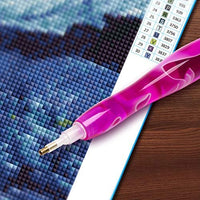Bolígrafo de resina pintado a mano con diamantes, bordado de diamantes 5D bricolaje, hecho a mano, bolígrafo perforador de diamantes de fantasía, herramienta para coser y arte de uñas - Arteztik
