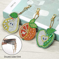 Soleebee 5 piezas DIY 5D completo taladro diamante pintura llavero por número Kit mosaico hacer doble cara taladro colgante cristal Rhinestones llavero bolsa regalo (mariposa) - Arteztik
