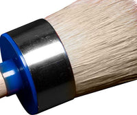 Cepillo de pintura de tiza y cera, para muebles, pintura profesional grande redonda hecha a mano con todas las cerdas naturales - Arteztik
