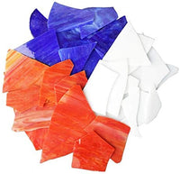 Lanyani - Hojas de vidrio para vidrieras, mosaicos de vidrio para obras de arte y manualidades, 35 oz, color azul - Arteztik
