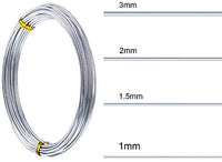 Alambre de aluminio plateado de 0.039 in de grosor, alambre de metal flexible para manualidades, para hacer muñecas, esqueleto, manualidades (492 pies) - Arteztik
