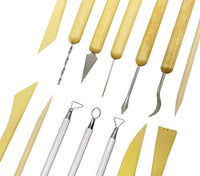 Juego de herramientas de escultura de cerámica y arcilla para regalo de Navidad, de GoFriend 14 piezas todo en uno de madera de arcilla para modelar arcilla de boj y escultura de cerámica Kit de herramientas con funda de lona con cremallera - Arteztik
