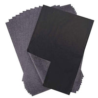100 hojas de papel de carbono negro para transferencia de madera, papel, lienzo y otras superficies de arte. - Arteztik
