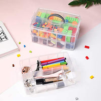 FlowerRiver DIY Caja de almacenamiento apilable de 3 niveles con 30 compartimentos: para costura, accesorios de bordado, cuentas, cinta organizadora, hilos, juguetes para niños, suministros de belleza, anillas, esmalte de uñas. - Arteztik
