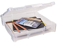 ArtBin 6912AB Essentials Caja de 12 x 12 pulgadas, organizador de arte y manualidades, [1] estuche de almacenamiento de plástico, transparente, 14.125 x 13.625 x 3 pulgadas - Arteztik
