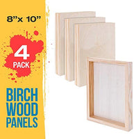 U.S. Art Supply - Tableros de madera de abedul, 16.0 x 20.0 in, base de 1.5 in de profundidad (paquete de 2) lienzos de pared de madera para artistas – Pintura de medios mixtos, acrílico, aceite, etc. - Arteztik
