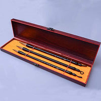 Juego de pinceles de mango de madera para caligrafía china en caja para aprendizaje de caligrafía - Arteztik
