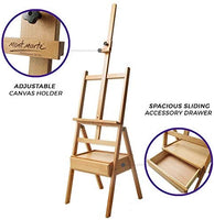 Mont Marte Signature Box - Caballete para suelo (madera de haya, 17.1 x 17.3 x 59.1 in) - Arteztik
