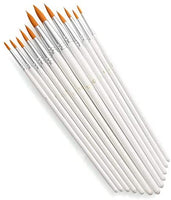 Acrux7 - Juego de pinceles planos para acuarela, aceite, pintura acrílica y manualidades, uñas, pintura facial (bolígrafo azul) - Arteztik
