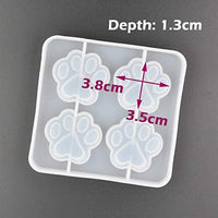 Juego de 2 moldes de resina epoxi con forma de patas de gato, 1.5 x 1.4 in - Arteztik
