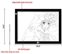 Cuadro de luz LED Artcraft de brillo regulable A4, tableta portátil, tableta portátil, ME456 cable de alimentación USB para copiar tabla de dibujo para artistas diseñando, animación, bocetos (azul) - Arteztik
