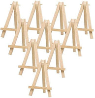 LinaLife - Caballete de madera, 10 unidades, 5.0 in, para artistas, caballete, triángulo, tarjetas, fotos, bodas, tarjetas de negocios, pintura, manualidades, dibujo, teléfono, fiestas, celebraciones - Arteztik
