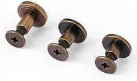 Paquete de 20 juegos remaches de uñas de tornillos de cabeza plana botón Stud, bronce Leathercraft de latón, bricolaje decoración de zapatos de Craft de metal remaches para cinturón bolsa de correa de piel, 8mm - Arteztik

