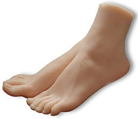 Maniquí de silicona para pies, talla de la vida, modelo de exhibición de piernas femeninas para dibujo, para práctica de uñas, joyas, sandalias, calcetines de zapatos (individual) - Arteztik
