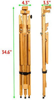 Caballete de pie de madera, soporte de trípode de 30 x 71 pulgadas, soporte de lona ajustable de hasta 42.5 pulgadas, para pintura de artistas y ilustraciones - Arteztik
