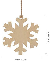 4 piezas grandes sin terminar pintables en blanco de madera de 11.6 x 11.8 pulgadas decoración de festivales de Navidad, árbol de Navidad colgante de madera para niños DIY arte manualidades (letras caseras) - Arteztik
