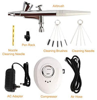 Snefe - Kit de aerógrafo de 3 modos, multiusos, con mini compresor de aire, aguja de 0.012 in para maquillaje, arte de uñas, tatuaje, decoración de tartas, pintura de coche - Arteztik
