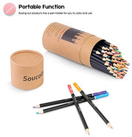 Soucolor - 72 lápices de colores con caja de lata para escuela, oficina y arte - Arteztik
