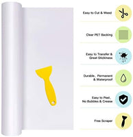 Cinta de transferencia para vinilo - 44.3 x 4.9 ft con rejilla de alineación roja para vinilo adhesivo Cricut Joy y Cricut, Silhouette Cameo papel de transferencia para vinilo para calcomanías, letreros, ventanas, pegatinas - Arteztik
