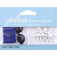 Jolee del boutique Scrapbooking adornos, pasaporte anteojos de sol y aviones - Arteztik
