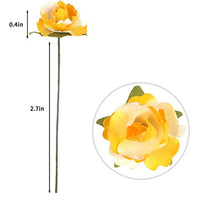 CCINEE - 120 flores artificiales amarillas de papel de 0.591 in para manualidades, álbumes de recortes, suministros de boda, adornos de San Valentín - Arteztik
