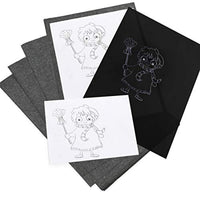 200 hojas de papel de transferencia de carbono negro y papel de calco con 5 piezas de lápiz capacitivo para madera, papel, lienzo y otras superficies de arte tamaño A4 - Arteztik
