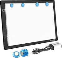 Agptek Bloc, tableta de dibujo, caja de luz para calcar led, brillo ajustable para proyectos de dibujos, bocetos - Arteztik
