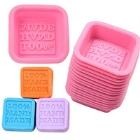 CooknBake, molde de silicona para jabón hecho a mano, molde para jabón, manualidades, jabón, moldes cuadrados, juego de 15 - Arteztik
