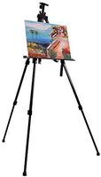 Artecho - caballete de caballete para artista, 2 unidades de caballete de metal para pintura, soporte de lona de 20.9 in a 65.4 in - Arteztik
