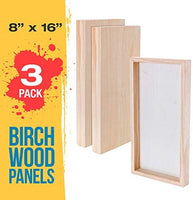 U.S. Art Supply - Tableros de madera de abedul para verter, 4 x 12 pulgadas, galería, 1 – 1/2 pulgadas de profundidad, cuna (paquete de 4) – Lienzo de pared de madera de profundidad de artista – Pintura para manualidades mixtas, acrílico, aceite, encausta - Arteztik
