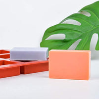Fimary 4 moldes de silicona para jabón, 6 cavidades hechas a mano jabón moldes de silicona, 4 oz rectangular y 3.5 oz de jabón ovalado para manualidades caseras (rectangular) - Arteztik
