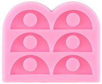 Allinlove - Molde de silicona para decoración de paja semicírculo, 2 unidades, para resina, para decoración de paja - Arteztik
