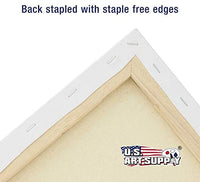 US Art Supply, Lienzo Extendido Libre de Ácidos, Alta Calidad, de 11 x 14 Pulgadas, Paquete de 7, 3/4 Imprimaciones con Gesso (Paquete de 7 Lienzos de Alta Calidad) - Arteztik
