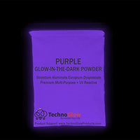 Polvo de pigmento reactivo Purple Glow in the Dark & UV - 1.06 oz - Arteztik
