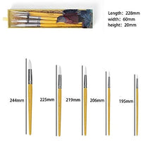 HIMI—Gouache/Watercolor Juego de 5 pinceles para pintura acrílica de acuarela para rostro y cuerpo Gouache, bonito regalo para aficionados, niños y adultos (amarillo, pincel de acuarela) - Arteztik
