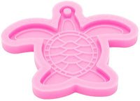 4 moldes de silicona de resina epoxi para llavero, con agujero, para bricolaje, diseño de tortuga - Arteztik
