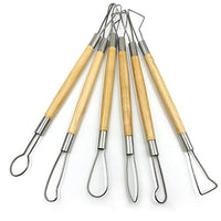 Herramientas para esculpir arcilla de cerámica AIFUDA, 22 herramientas de tallado de cerámica con mango de madera, raspador de metal y herramientas de moldeo de arcilla de plástico, para escultura de cerámica de arcilla de corte de sangría - Arteztik

